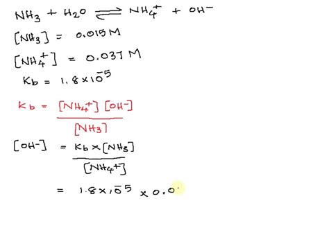 kb nh3|Calculation of pH of Ammonia (NH3) 